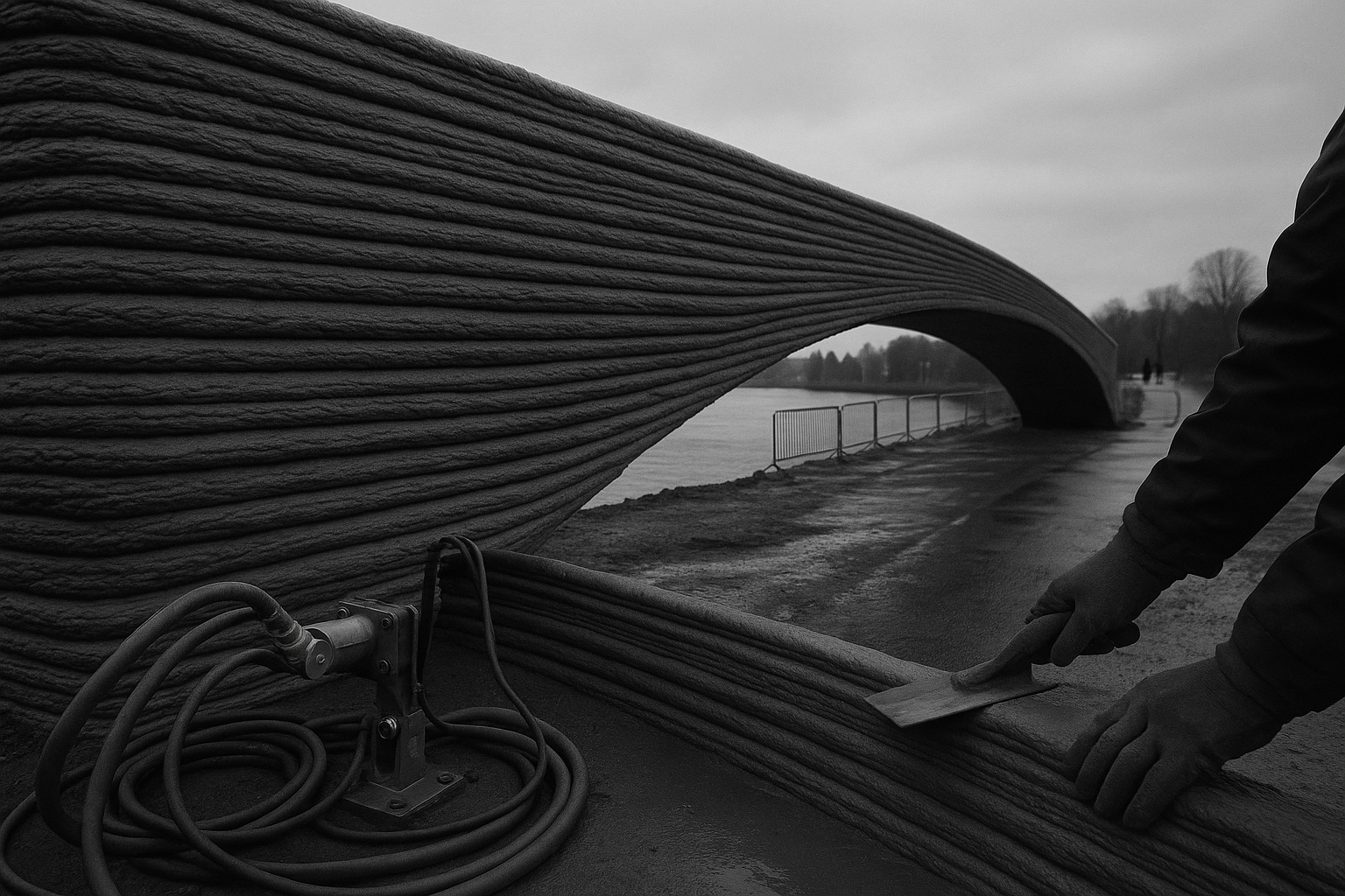 Trondheim prints Norway’s first bridge, public builders test cheaper concrete, hype meets tender rules