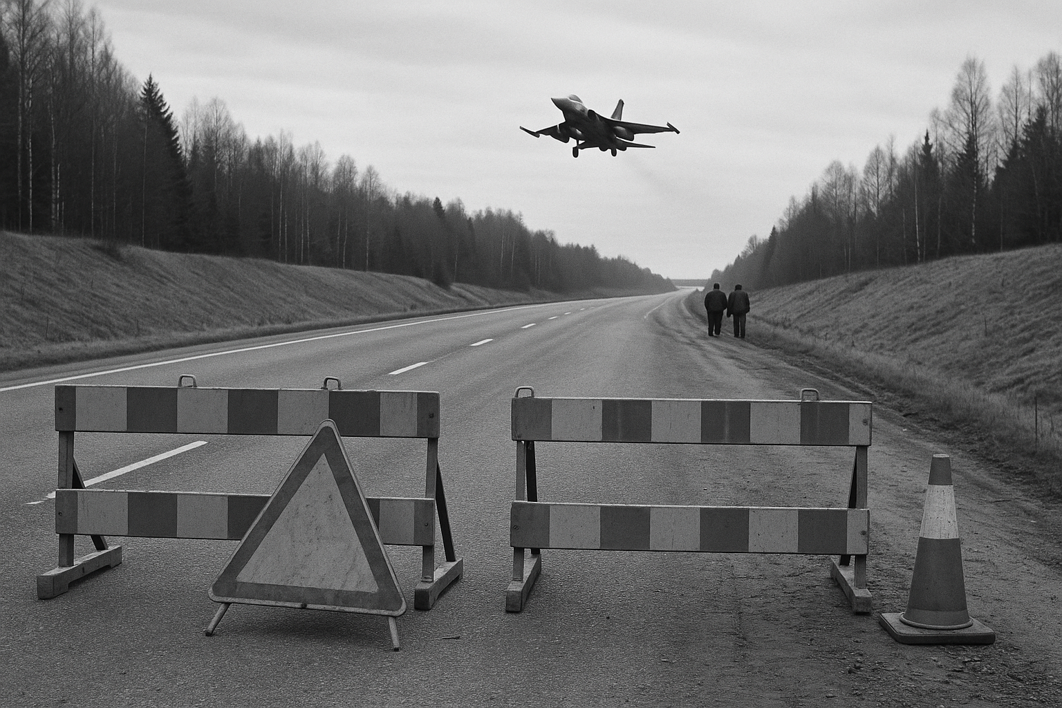 Highway 2 closes for air drill, Finland turns road strip into allied runway, Italian fighters join
