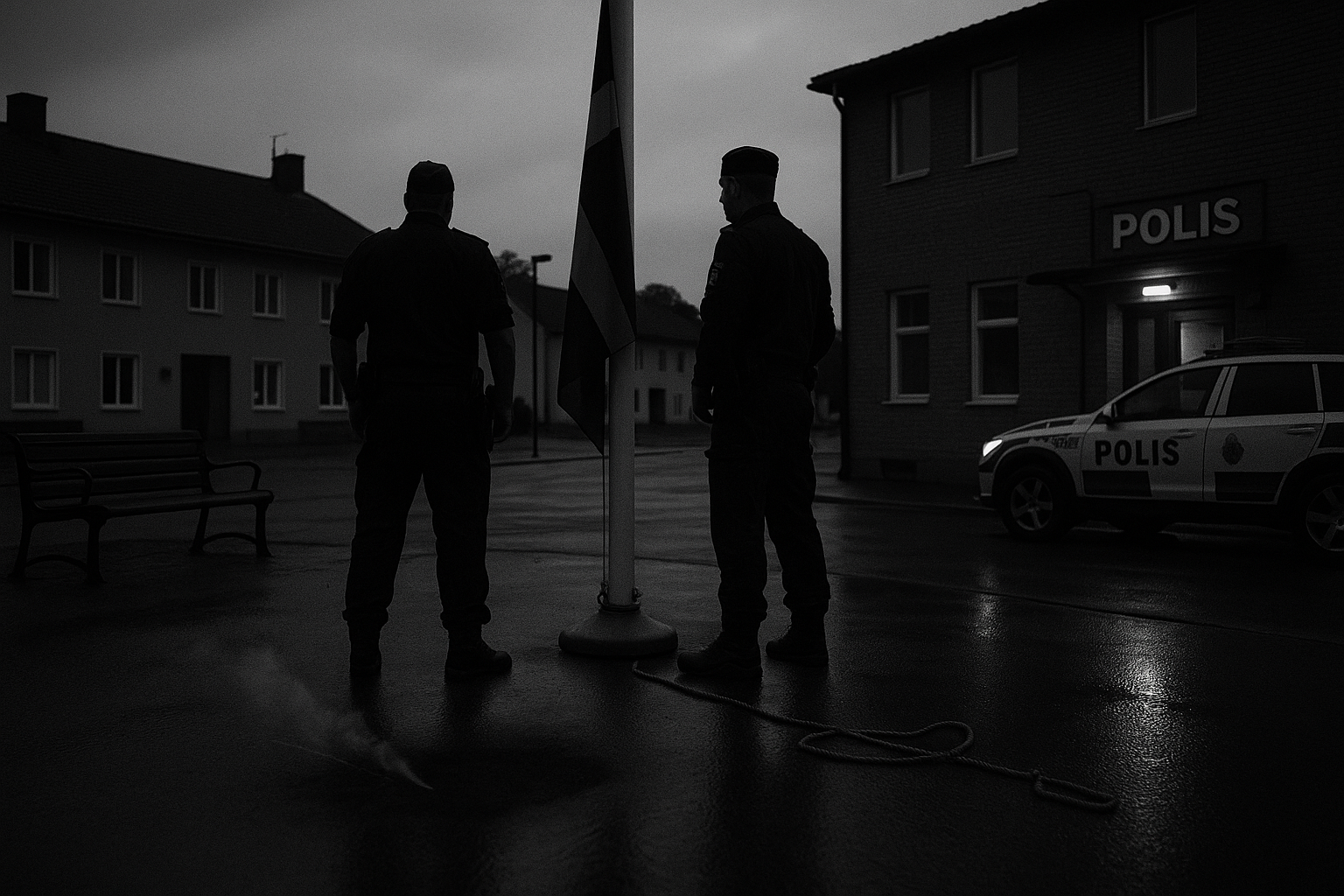 Rocket hits police at flag-lowering, National Day ceremony disrupted in Eslöv, street attacks reach civic rituals