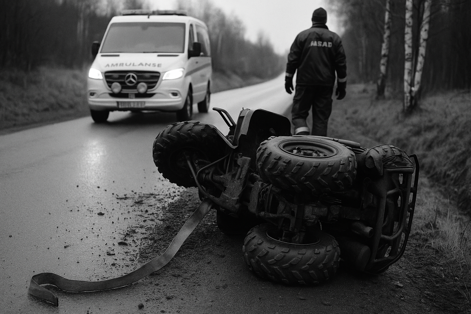 Fredrikstad ATV crash sends man to hospital, local traffic meets off-road vehicle risk, emergency crews answer another call