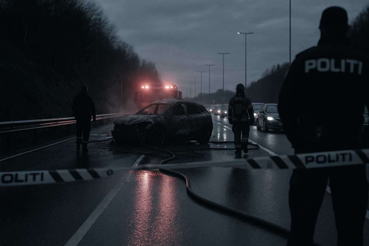 Mosseveien closes after EV fire, Oslo artery stalls on single crash, detours push traffic inland