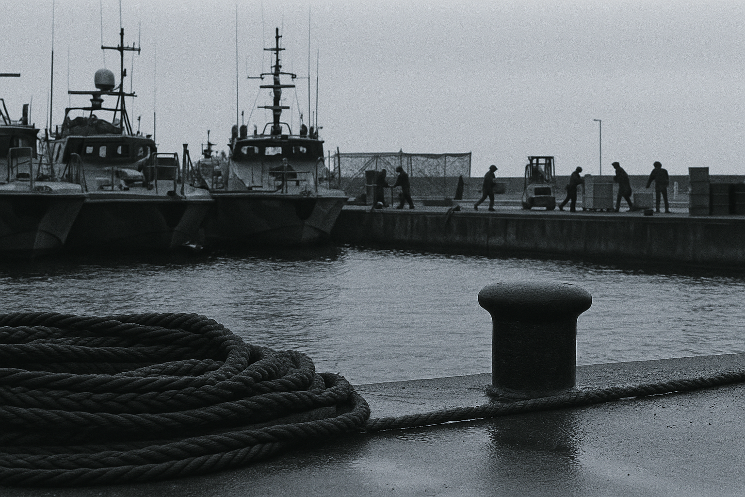 Höganäs harbour hosts naval drill, Skåne coast enters war planning, 30 combat boats test civilian port conversion